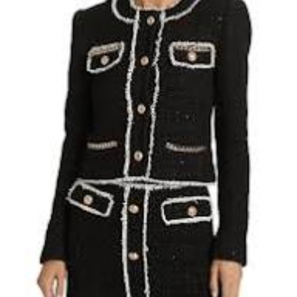 Generation Love Serena Contrast Tweed Jacket Black/Cream